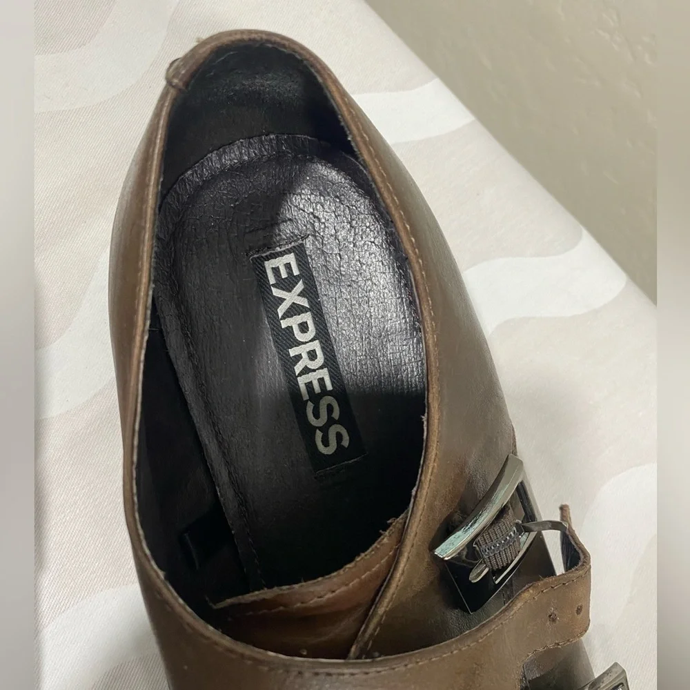 Express Men's Size 11 Dress Double Monk Strap Shoes. - Picture 6 of 8